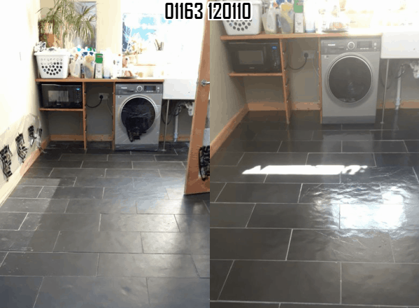 Slate tiled floor cleaning and polishing in Anstey, Leicester 01163 120110